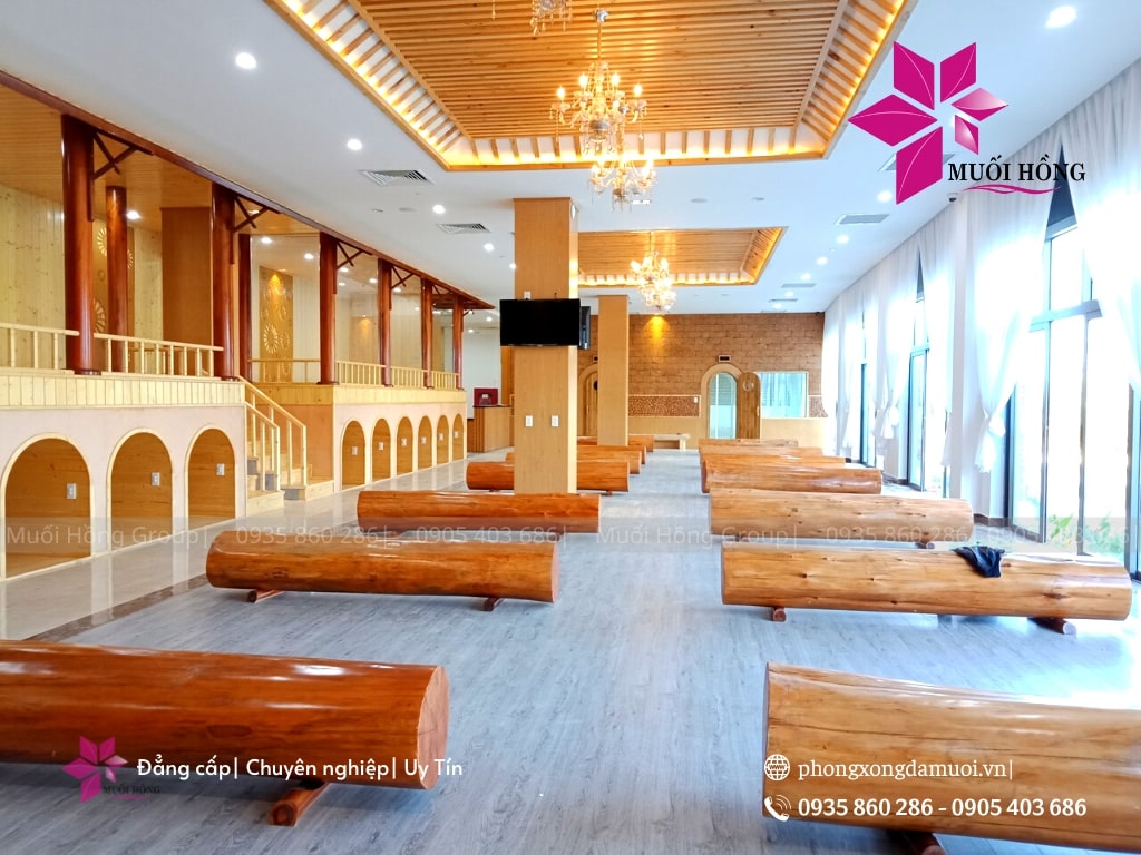 Thiết kế thi công Jjim Jil Bang nội thất gỗ